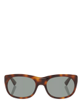 Yves Saint Laurent oval sunglasses in tortoise and brown, UK version