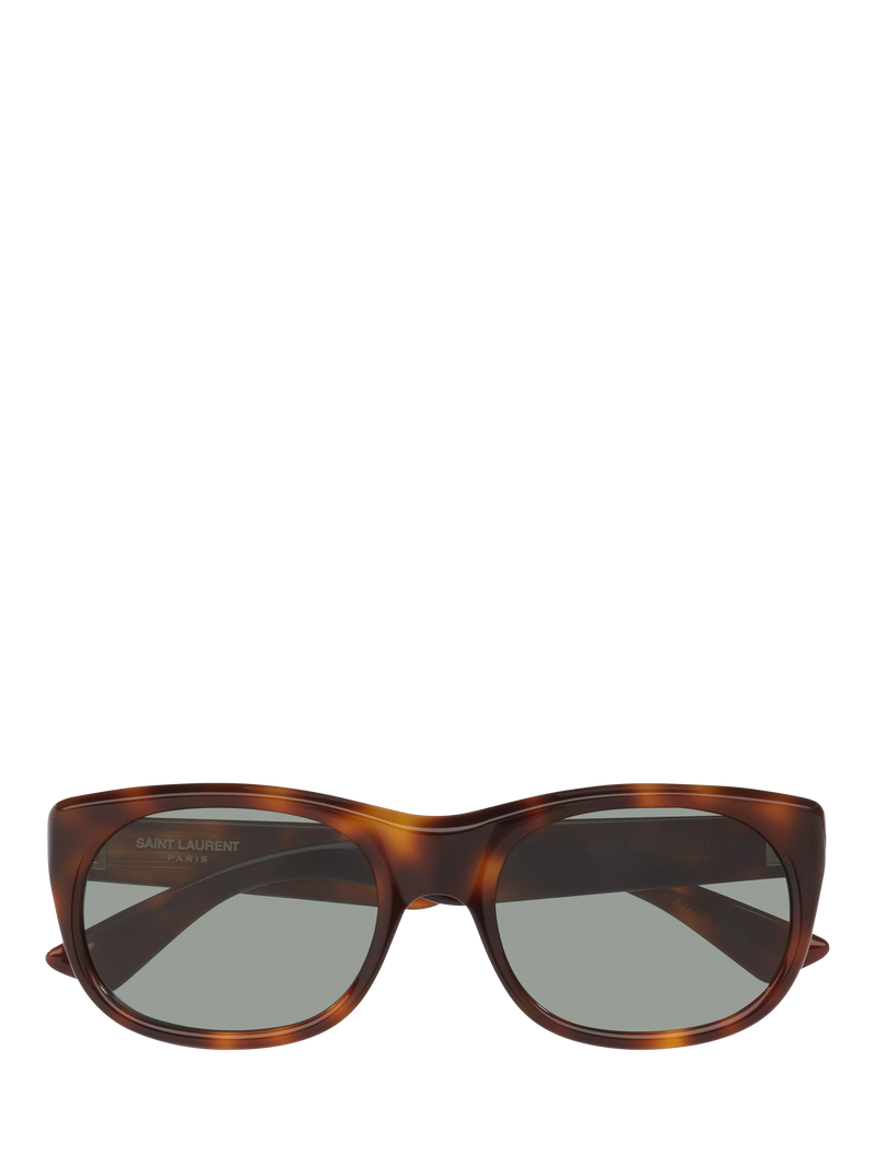 Yves Saint Laurent oval sunglasses in tortoise and brown, UK version
