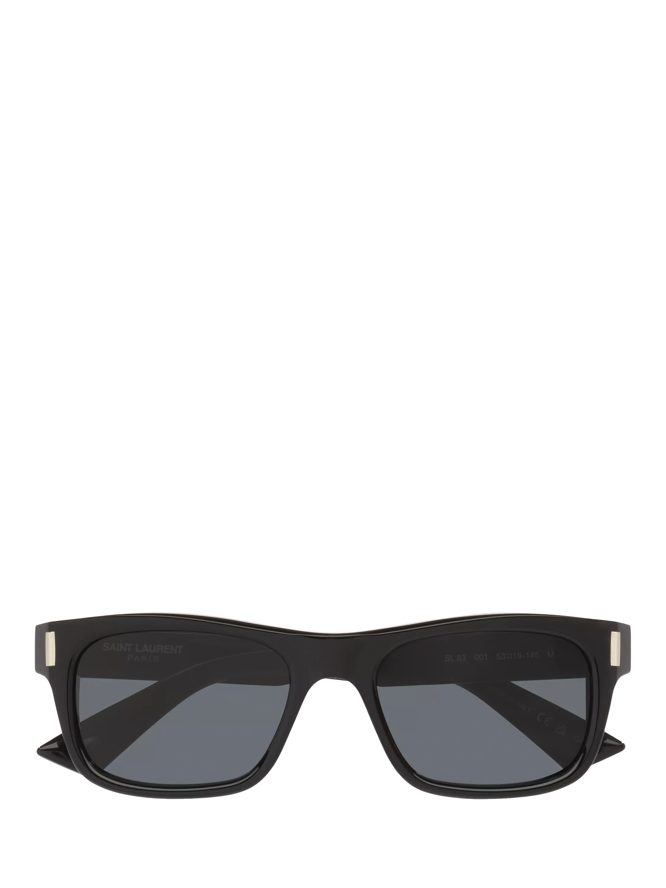 Yves Saint Laurent rectangular sunglasses in black and grey, UK version