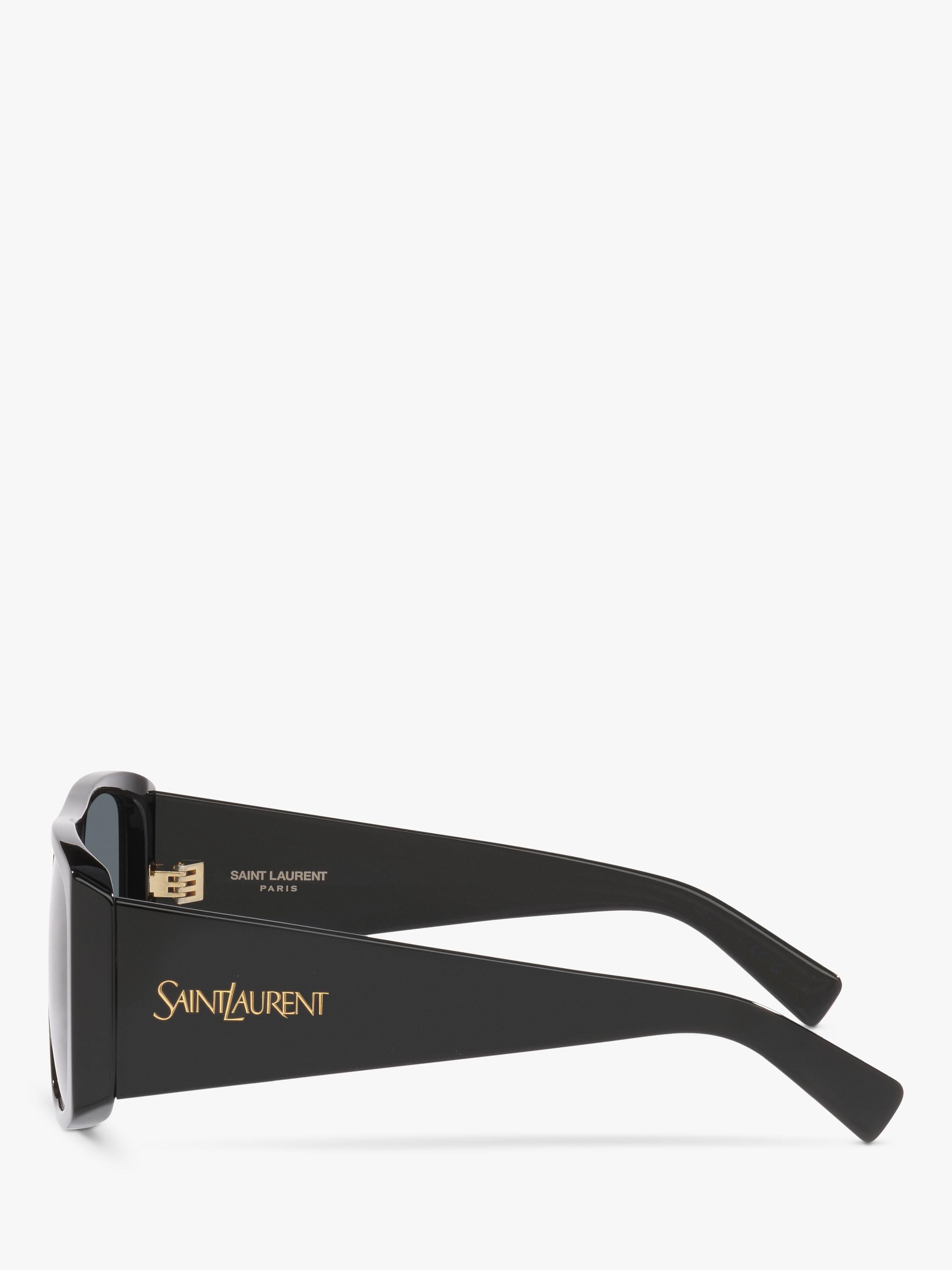 Yves Saint Laurent rectangular sunglasses black grey - British product