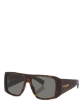 Yves Saint Laurent YS000889 Women's Rectangular Sunglasses, Tortoise/Grey