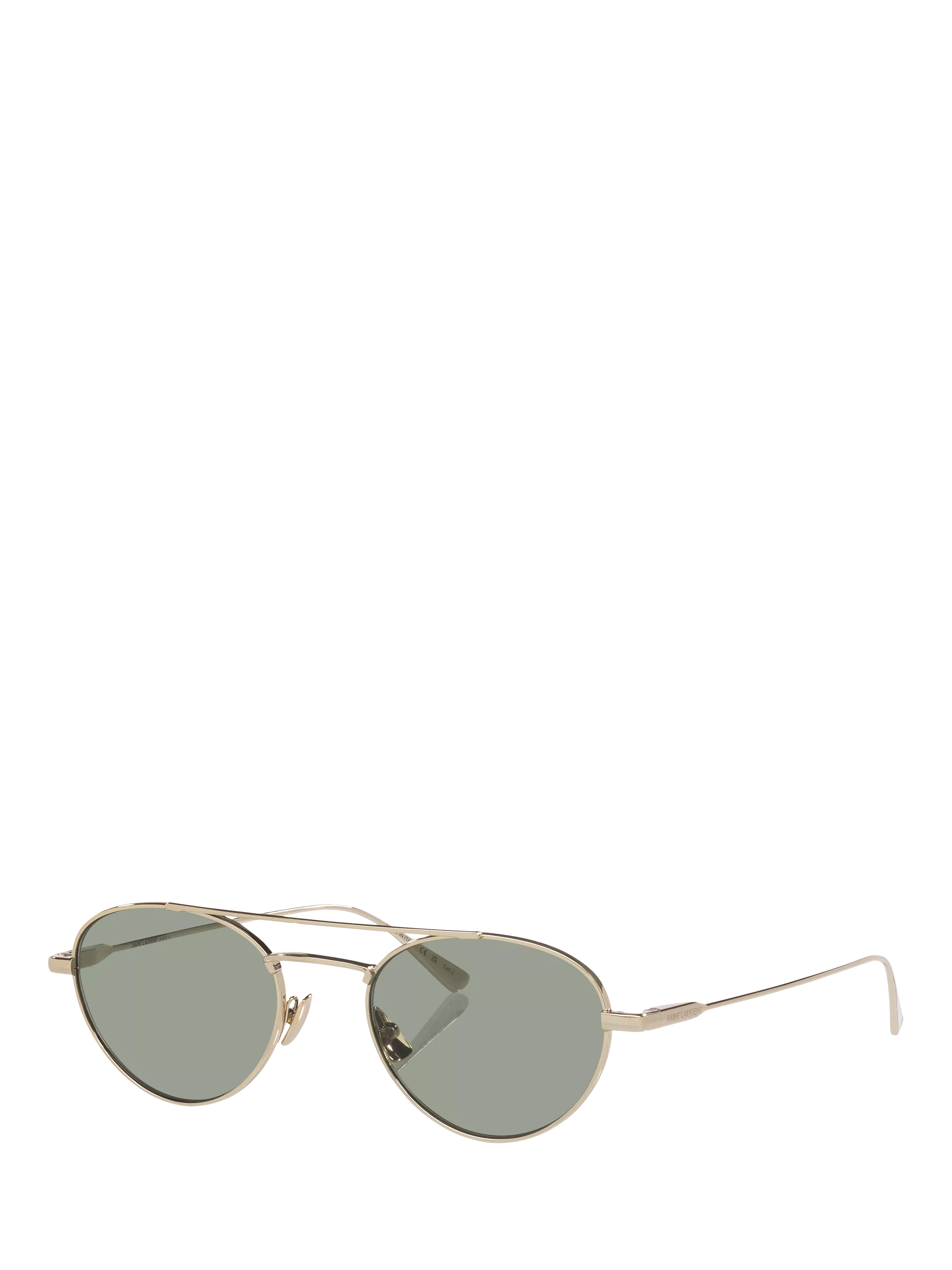 Yves Saint Laurent oval sunglasses gold/grey 51mm lens width, UK version