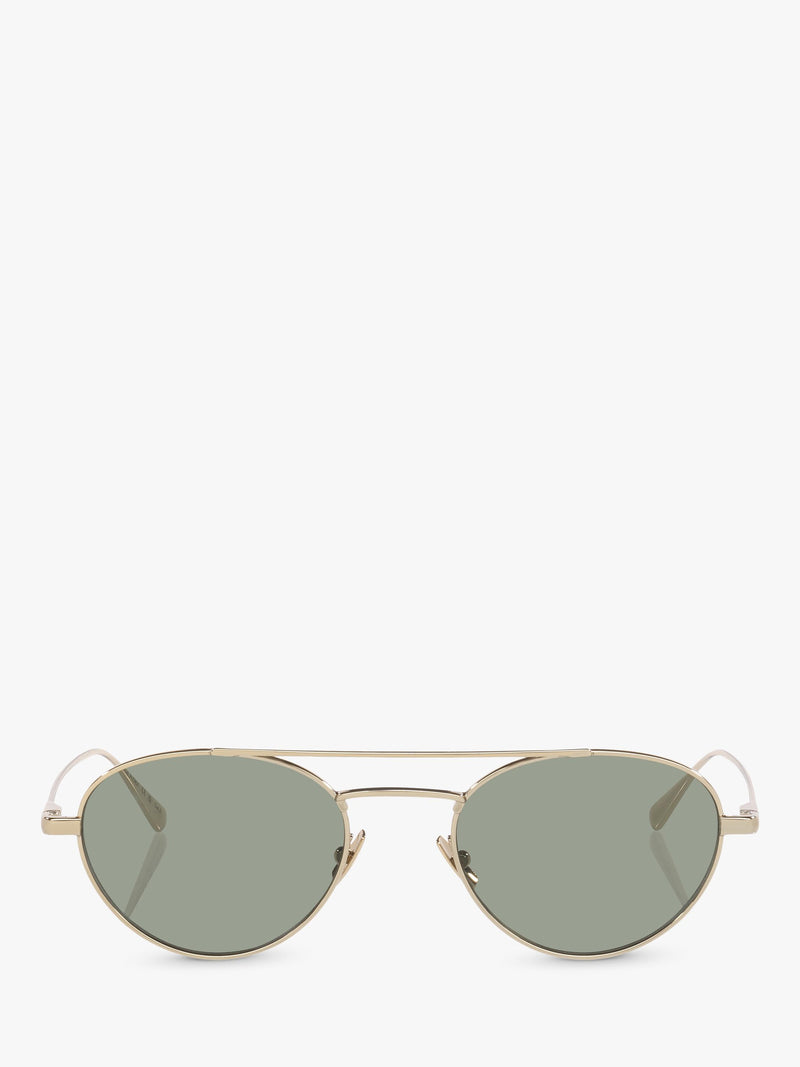 Yves Saint Laurent oval sunglasses gold/grey 51mm lens width, UK version