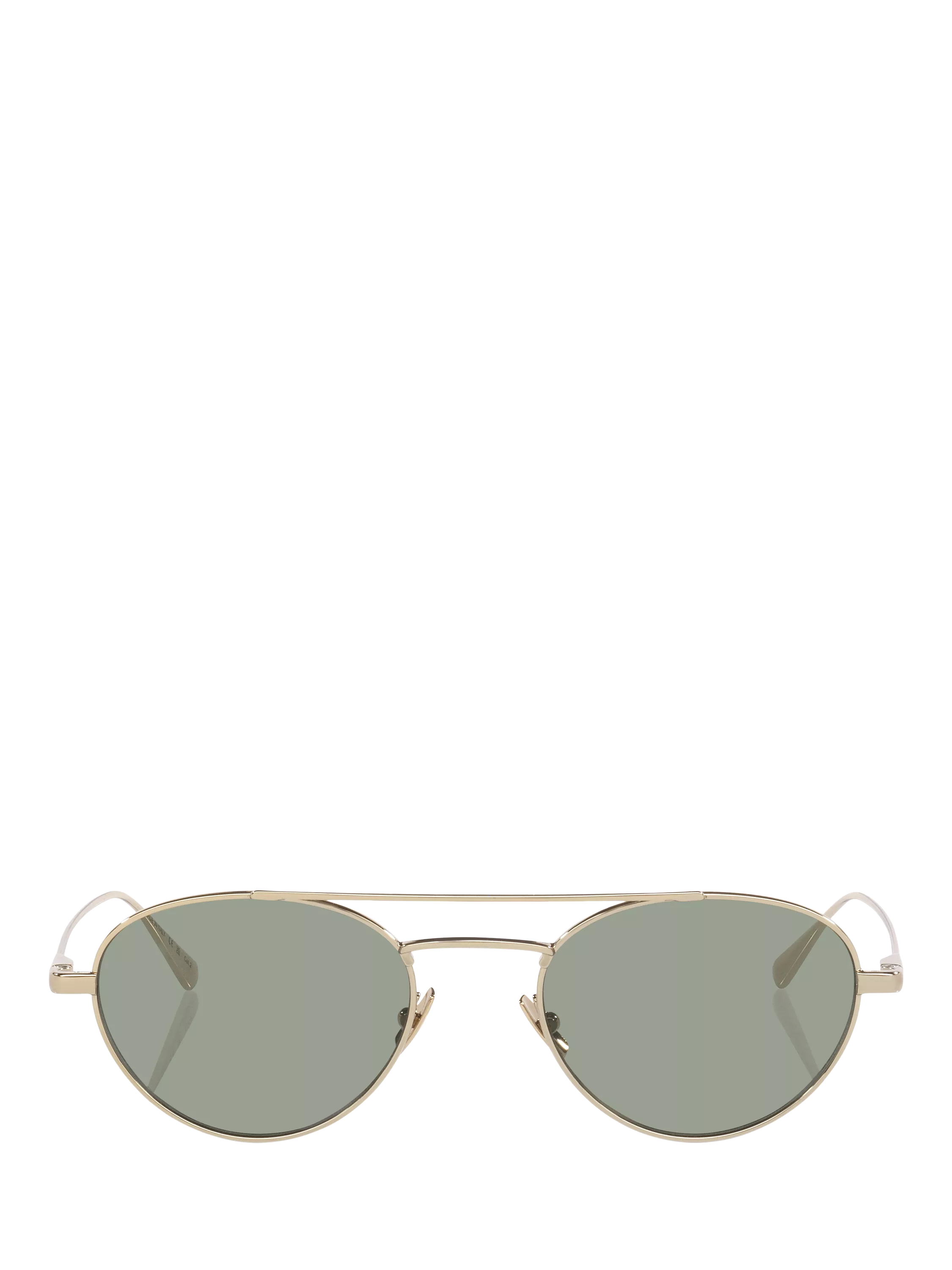 Yves Saint Laurent oval sunglasses gold/grey 51mm lens width, UK version