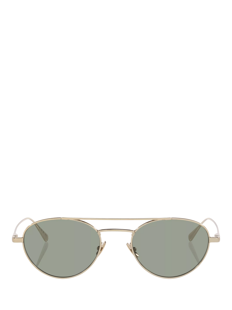 Yves Saint Laurent oval sunglasses gold/grey 51mm lens width, UK version