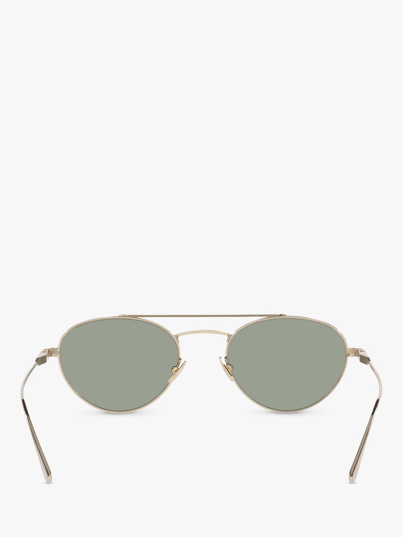Yves Saint Laurent oval sunglasses gold/grey 51mm lens width, UK version