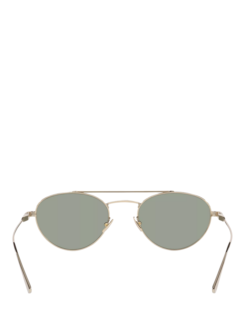 Yves Saint Laurent oval sunglasses gold/grey 51mm lens width, UK version