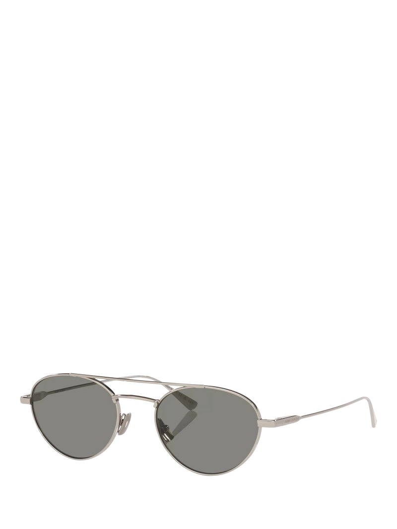 Yves Saint Laurent round sunglasses silver grey metal frame (British brand)