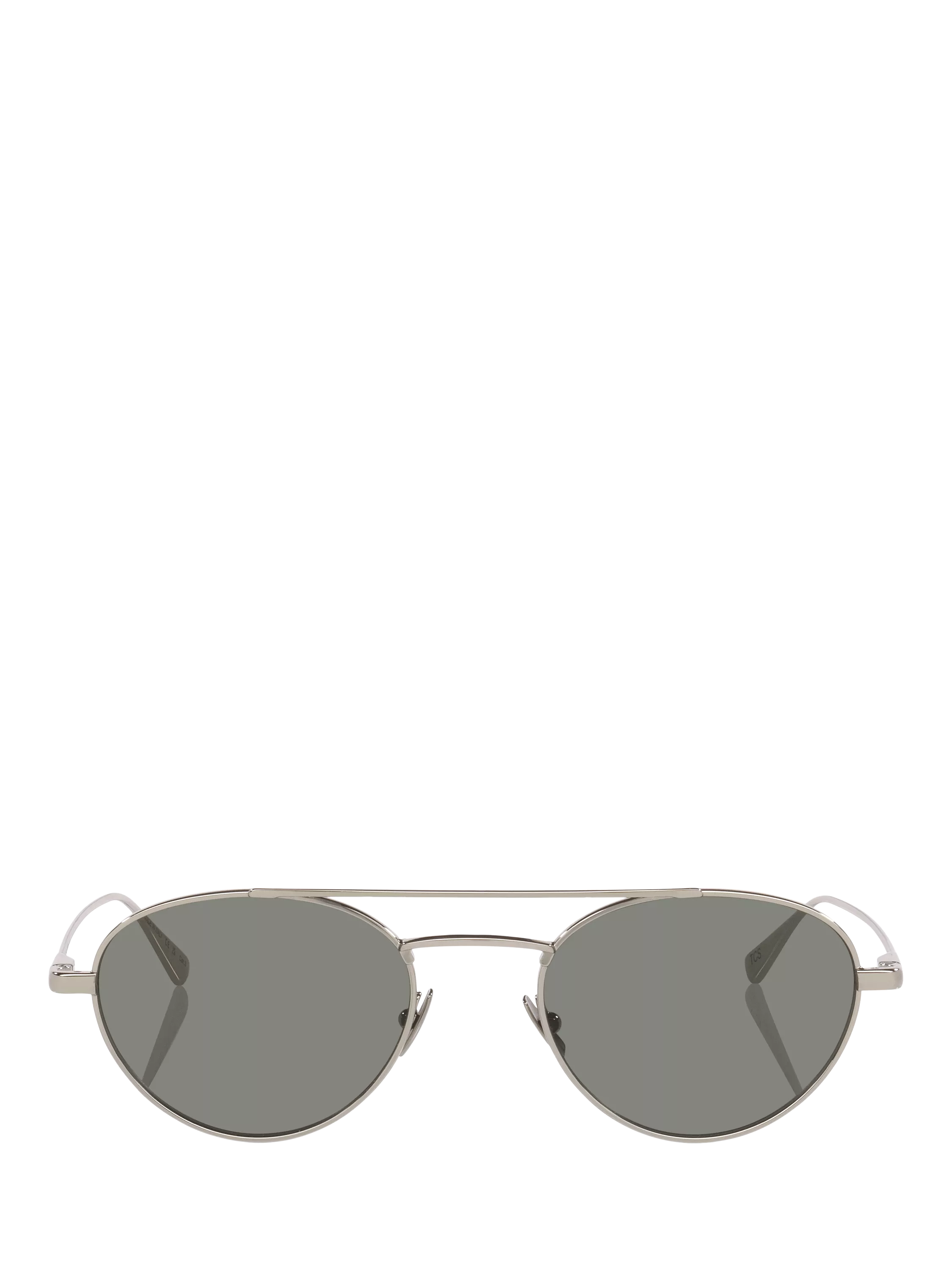 Yves Saint Laurent round sunglasses silver grey metal frame (British brand)