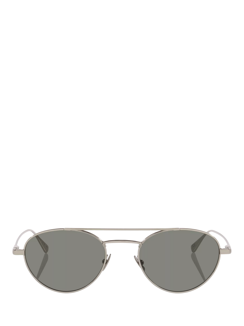 Yves Saint Laurent round sunglasses silver grey metal frame (British brand)