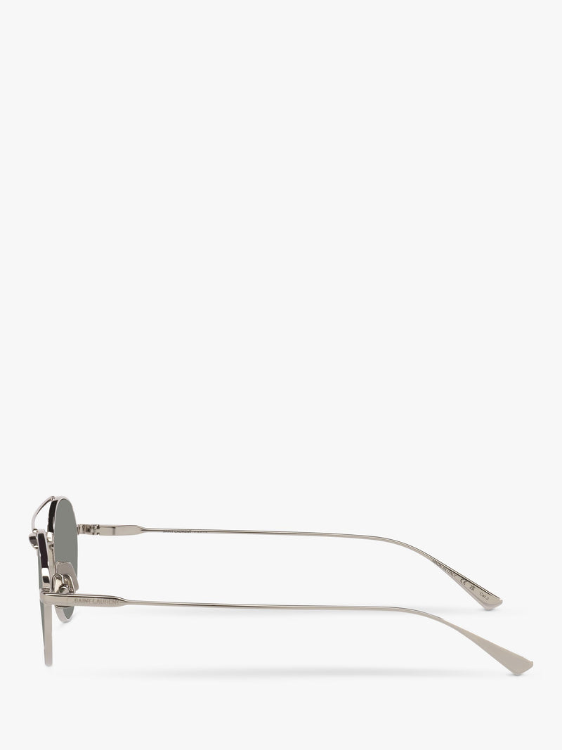 Yves Saint Laurent round sunglasses silver grey metal frame (British brand)