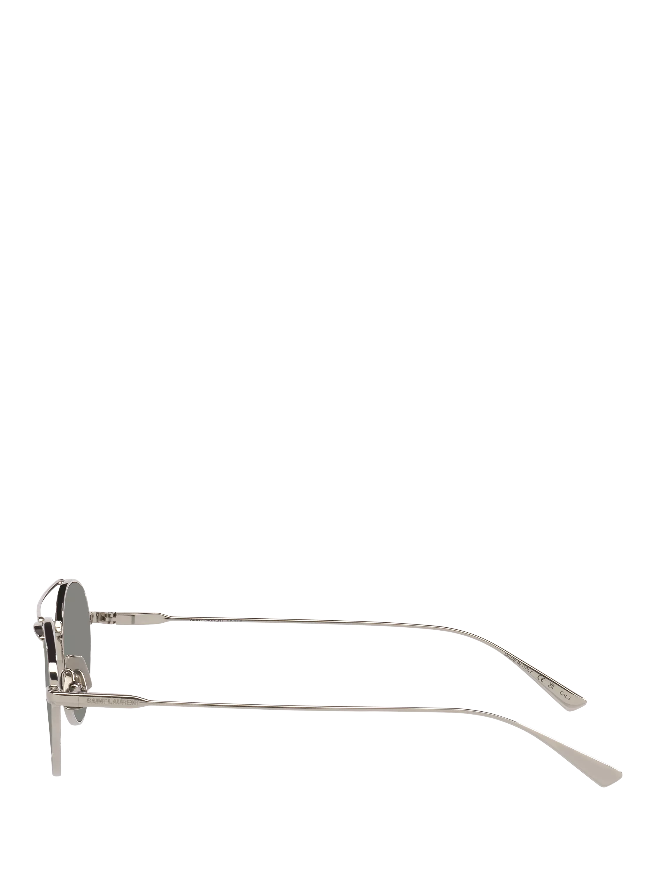 Yves Saint Laurent round sunglasses silver grey metal frame (British brand)