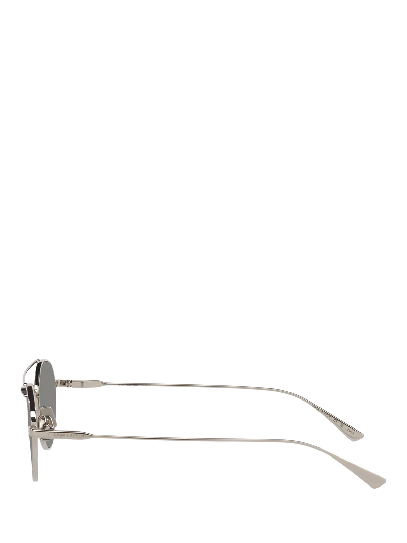 Yves Saint Laurent round sunglasses silver grey metal frame (British brand)