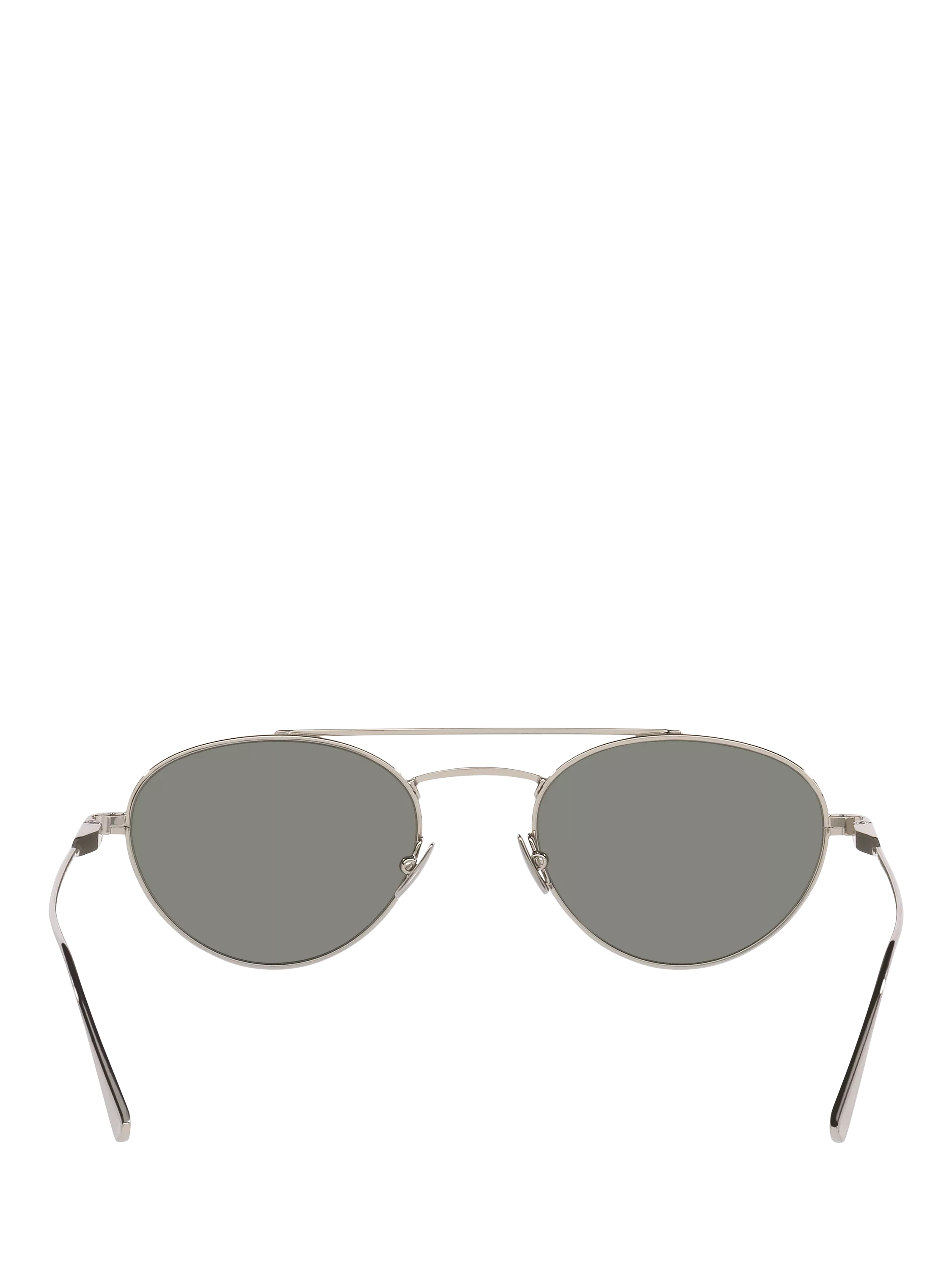 Yves Saint Laurent round sunglasses silver grey metal frame (British brand)
