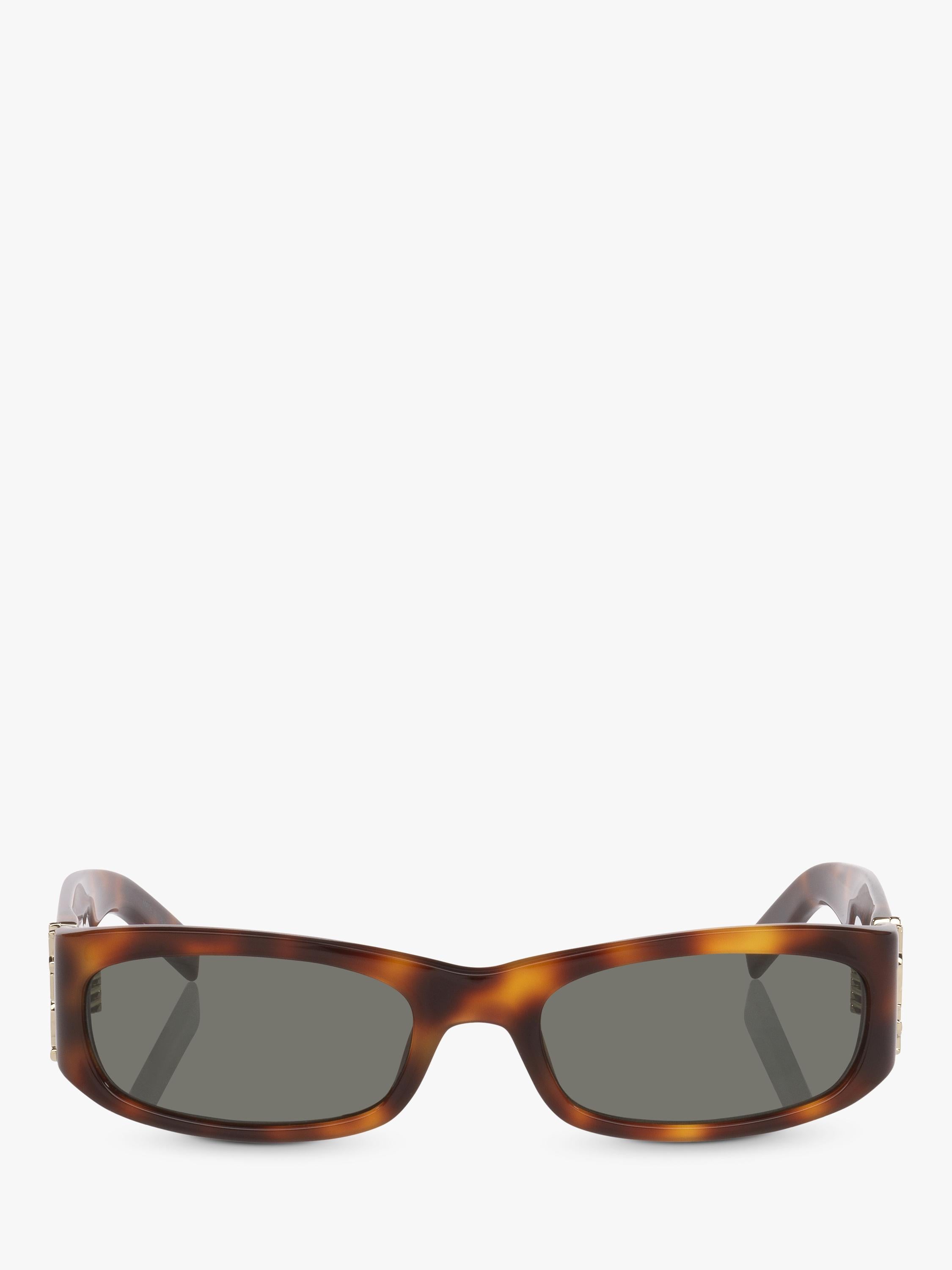 Yves Saint Laurent rectangular sunglasses brown frame 55mm, imported from the UK
