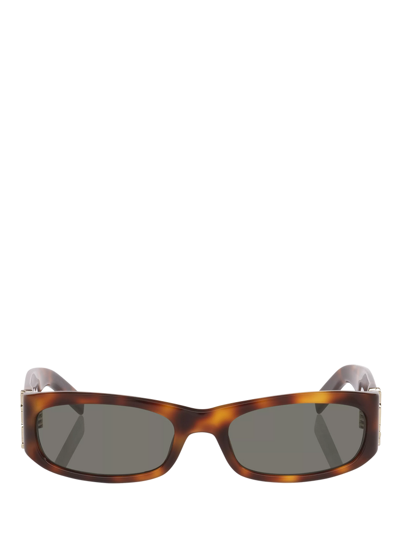 Yves Saint Laurent rectangular sunglasses brown frame 55mm, imported from the UK