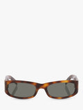 Yves Saint Laurent rectangular sunglasses brown frame 55mm, imported from the UK