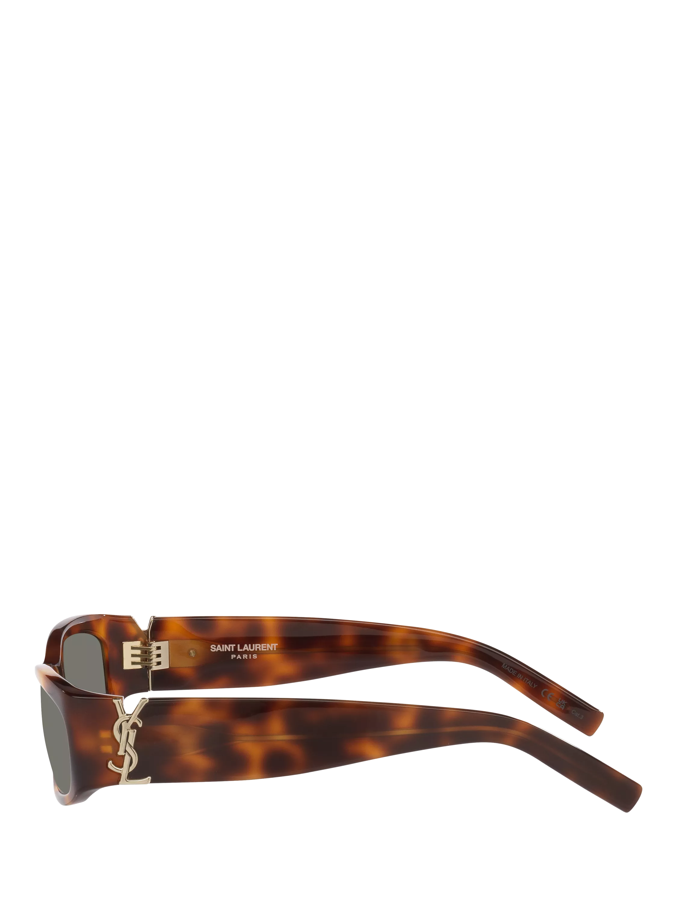 Yves Saint Laurent rectangular sunglasses brown frame 55mm, imported from the UK