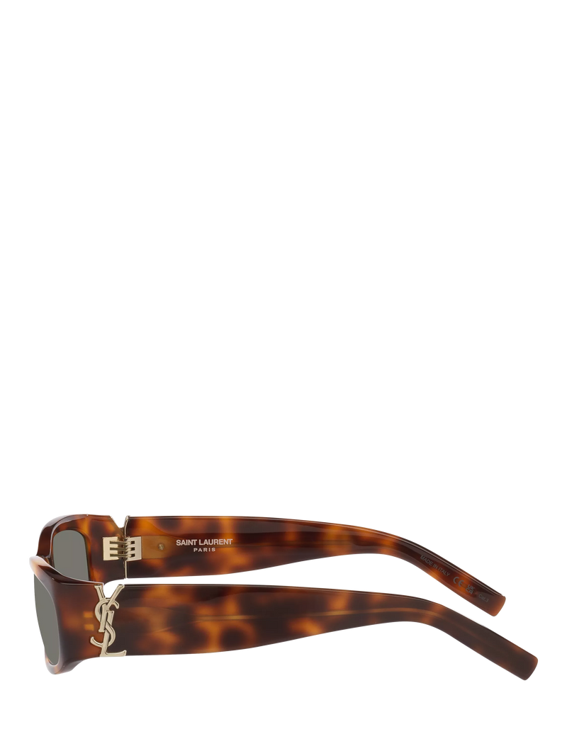 Yves Saint Laurent rectangular sunglasses brown frame 55mm, imported from the UK