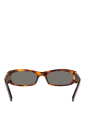 Yves Saint Laurent rectangular sunglasses brown frame 55mm, imported from the UK