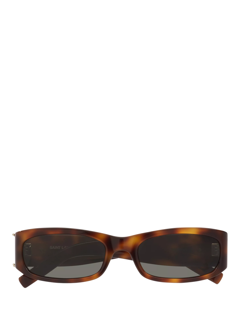 Yves Saint Laurent rectangular sunglasses brown frame 55mm, imported from the UK