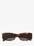 Yves Saint Laurent rectangular sunglasses brown frame 55mm, imported from the UK