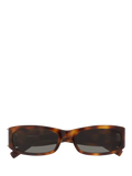 Yves Saint Laurent rectangular sunglasses brown frame 55mm, imported from the UK