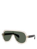 Moncler oval sunglasses white 130mm (British brand)