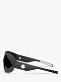 Moncler wrap sunglasses with mirrored polyamide 42mm lens (British brand)
