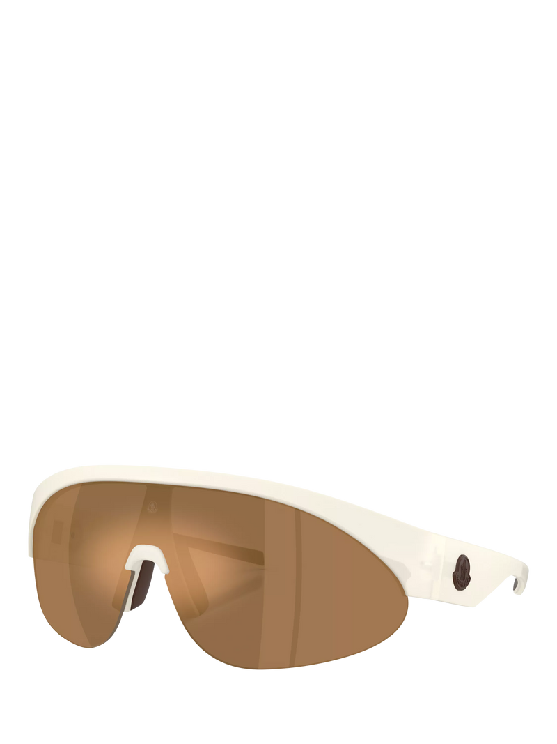Moncler wrap sunglasses with mirrored polyamide 42mm lens (British brand)