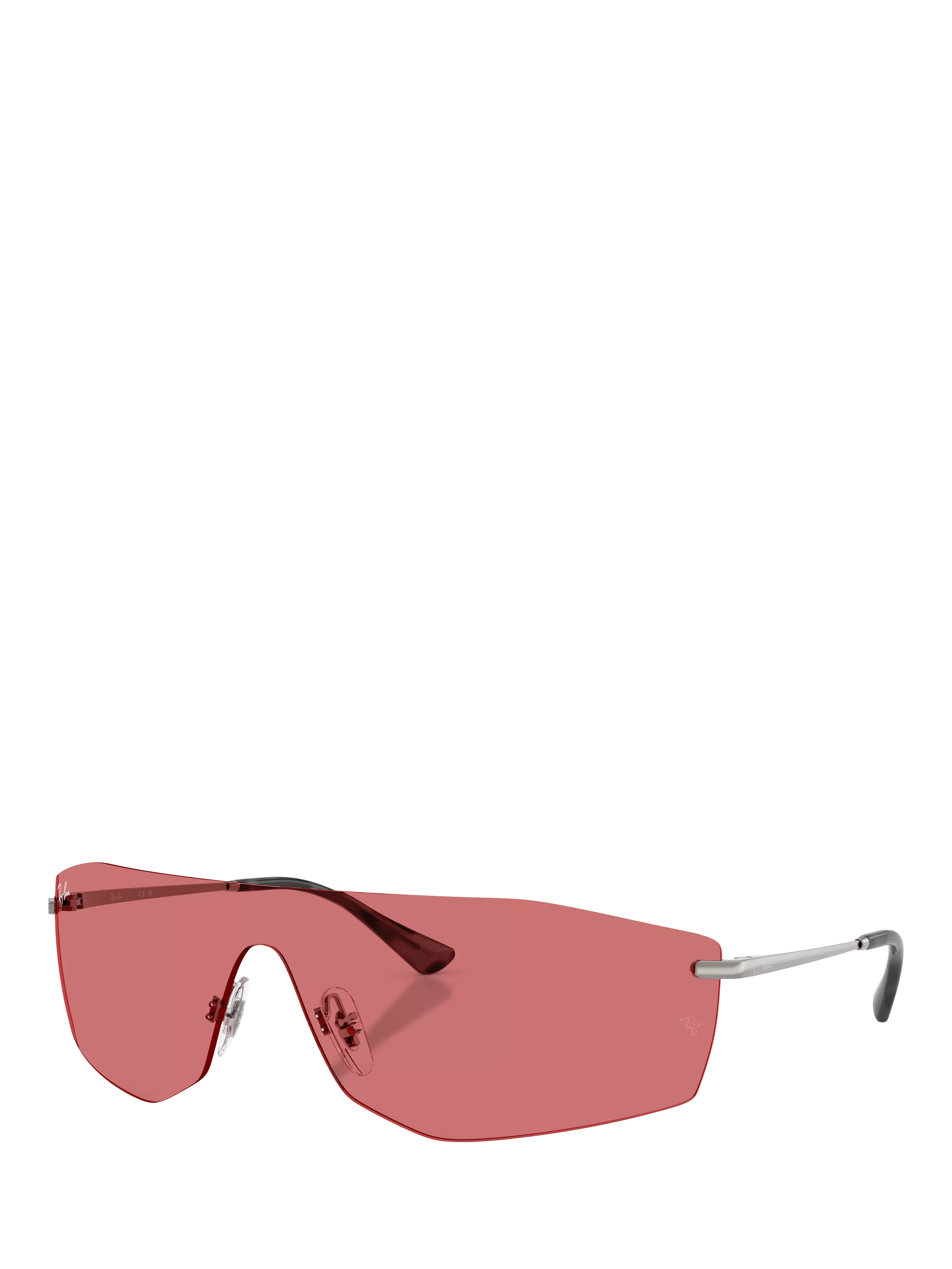 Ray-Ban Alix rectangular sunglasses gunmetal red, imported from the UK