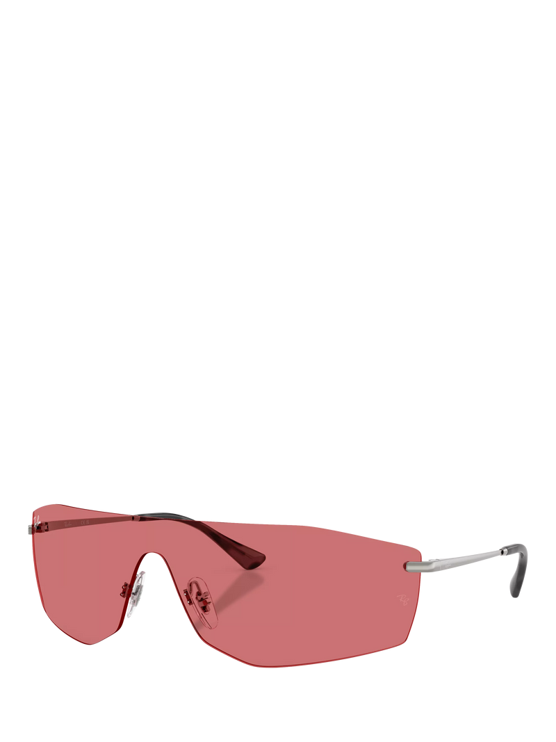 Ray-Ban Alix rectangular sunglasses gunmetal red, imported from the UK