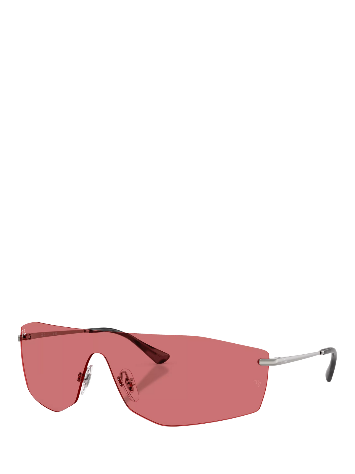 Ray-Ban Alix rectangular sunglasses gunmetal red, imported from the UK