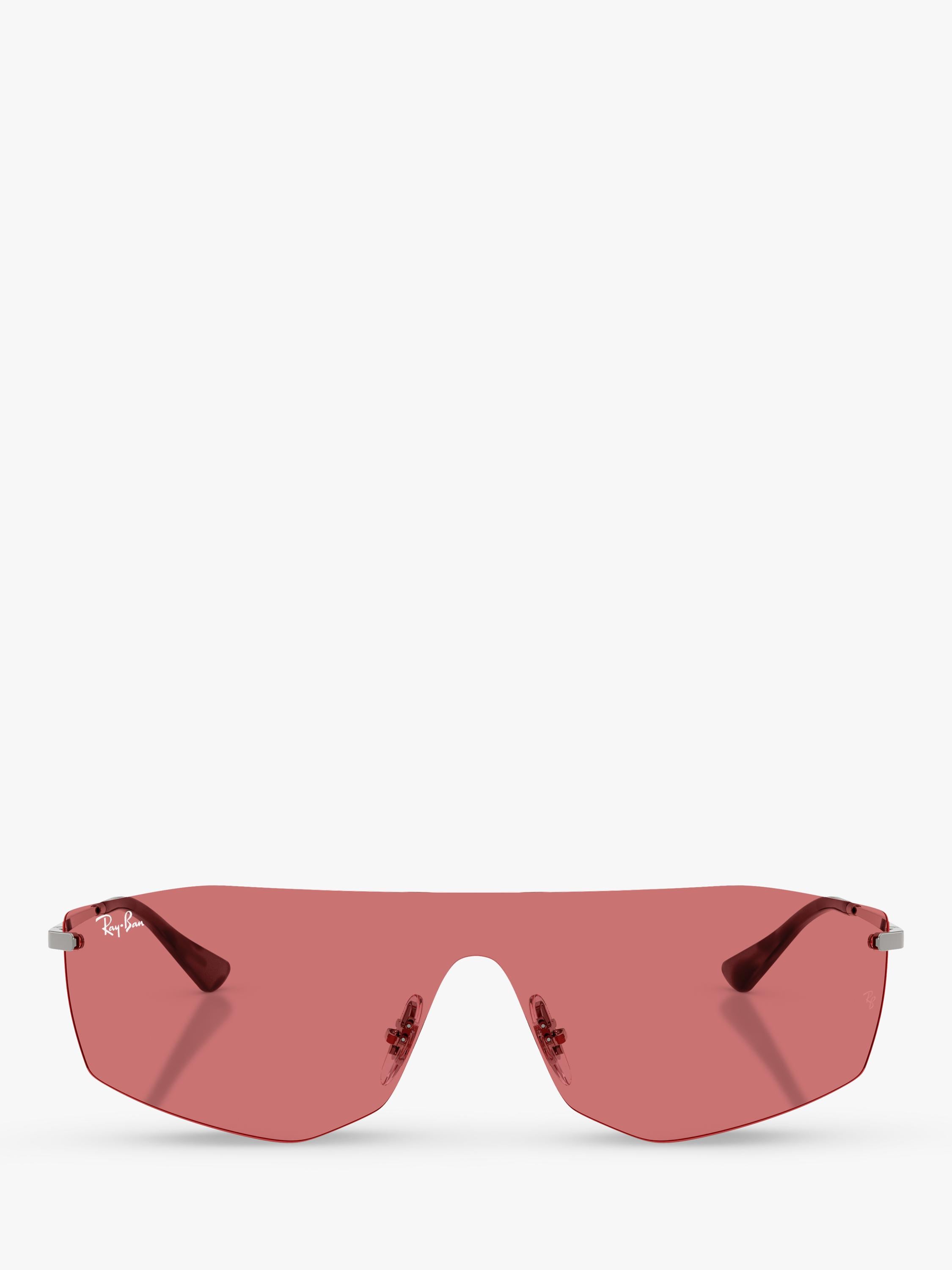 Ray-Ban Alix rectangular sunglasses gunmetal red, imported from the UK