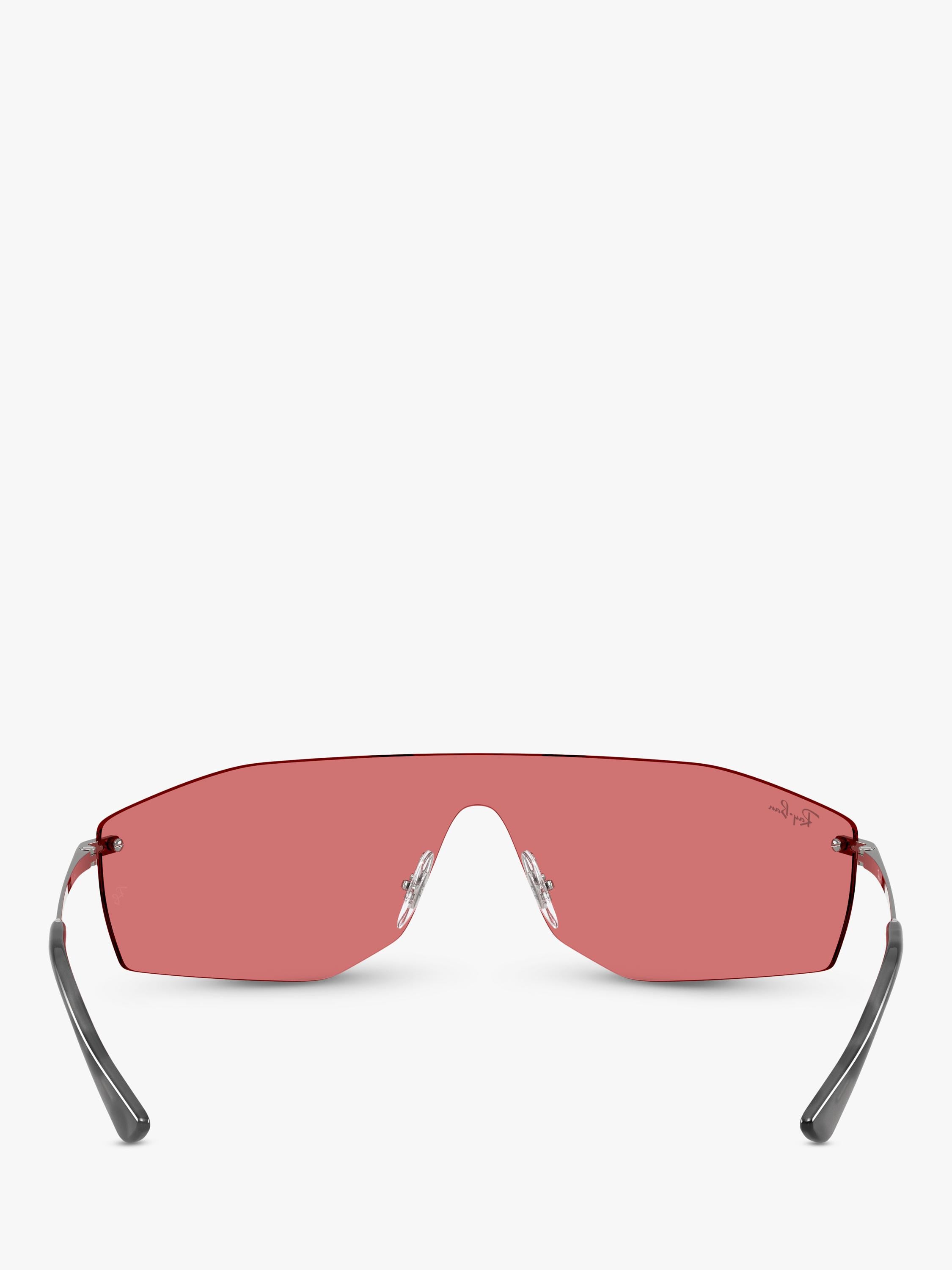 Ray-Ban Alix rectangular sunglasses gunmetal red, imported from the UK