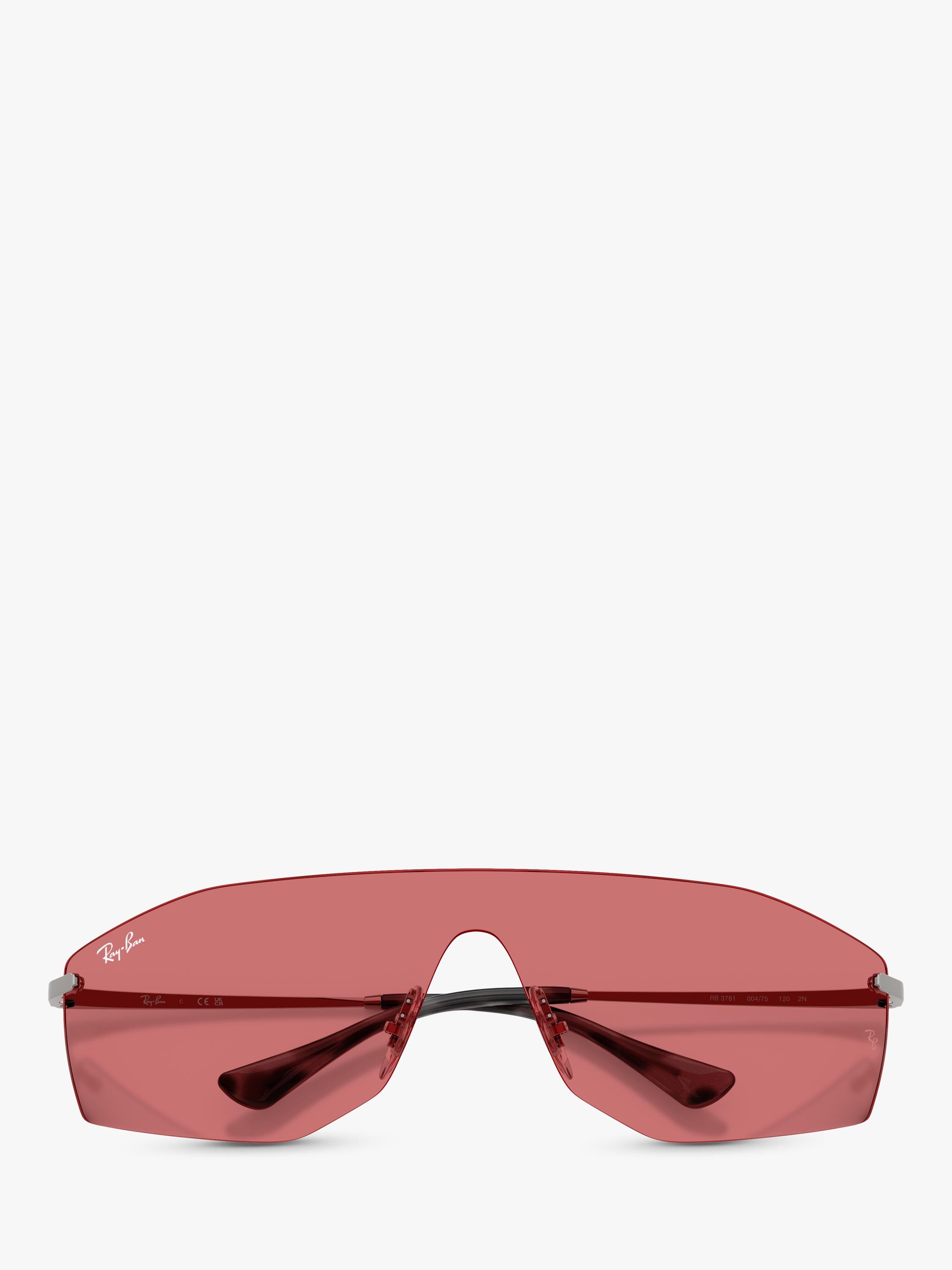 Ray-Ban Alix rectangular sunglasses gunmetal red, imported from the UK