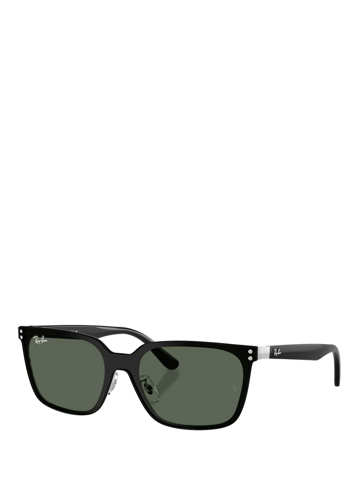 Ray-Ban RB3784D Unisex Square Sunglasses, Black/Dark Green