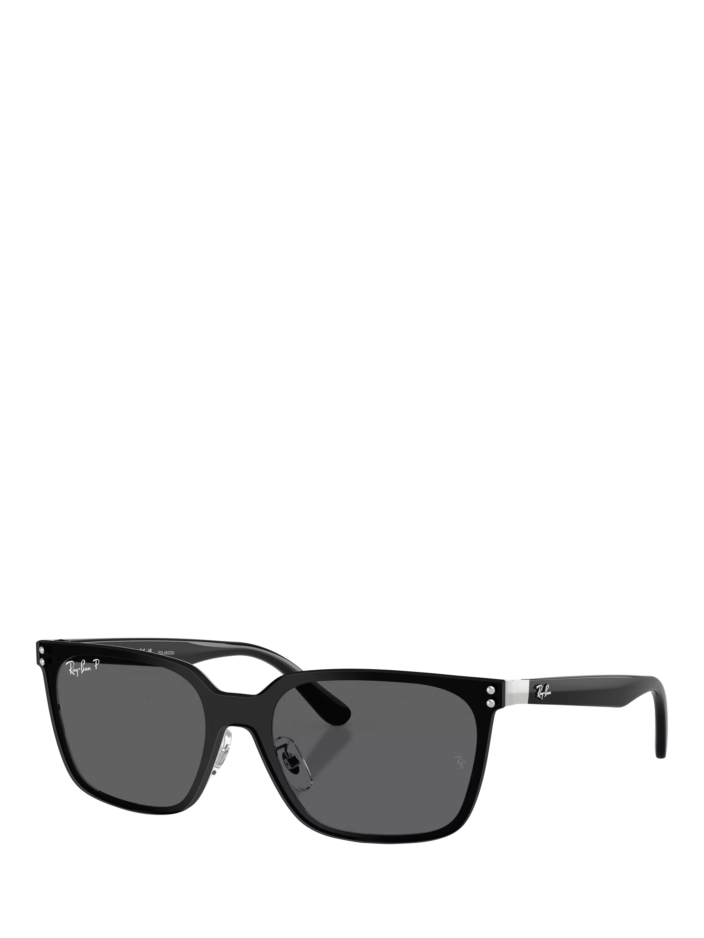 Ray-Ban black square polarised sunglasses 45mm, imported from the UK