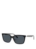 Ray-Ban RB3784D Unisex Square Sunglasses, Black/Grey