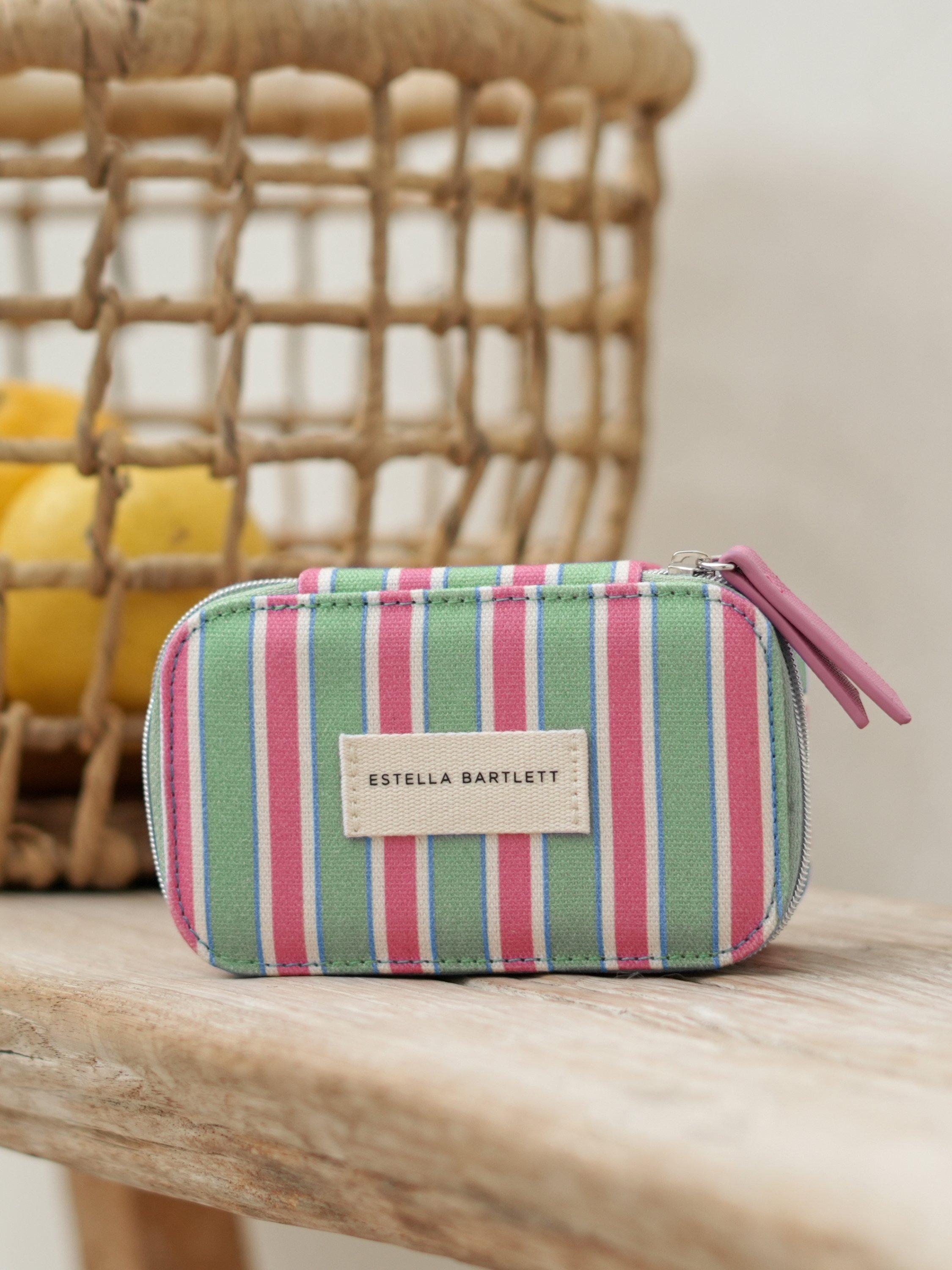 Estella Bartlett mini jewellery box green stripe - British product