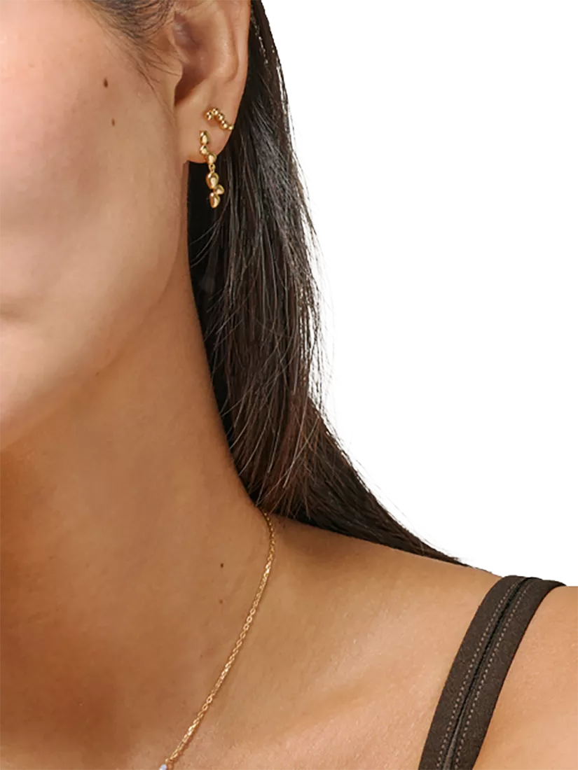 ENAMEL Copenhagen drop earrings yellow gold, UK version