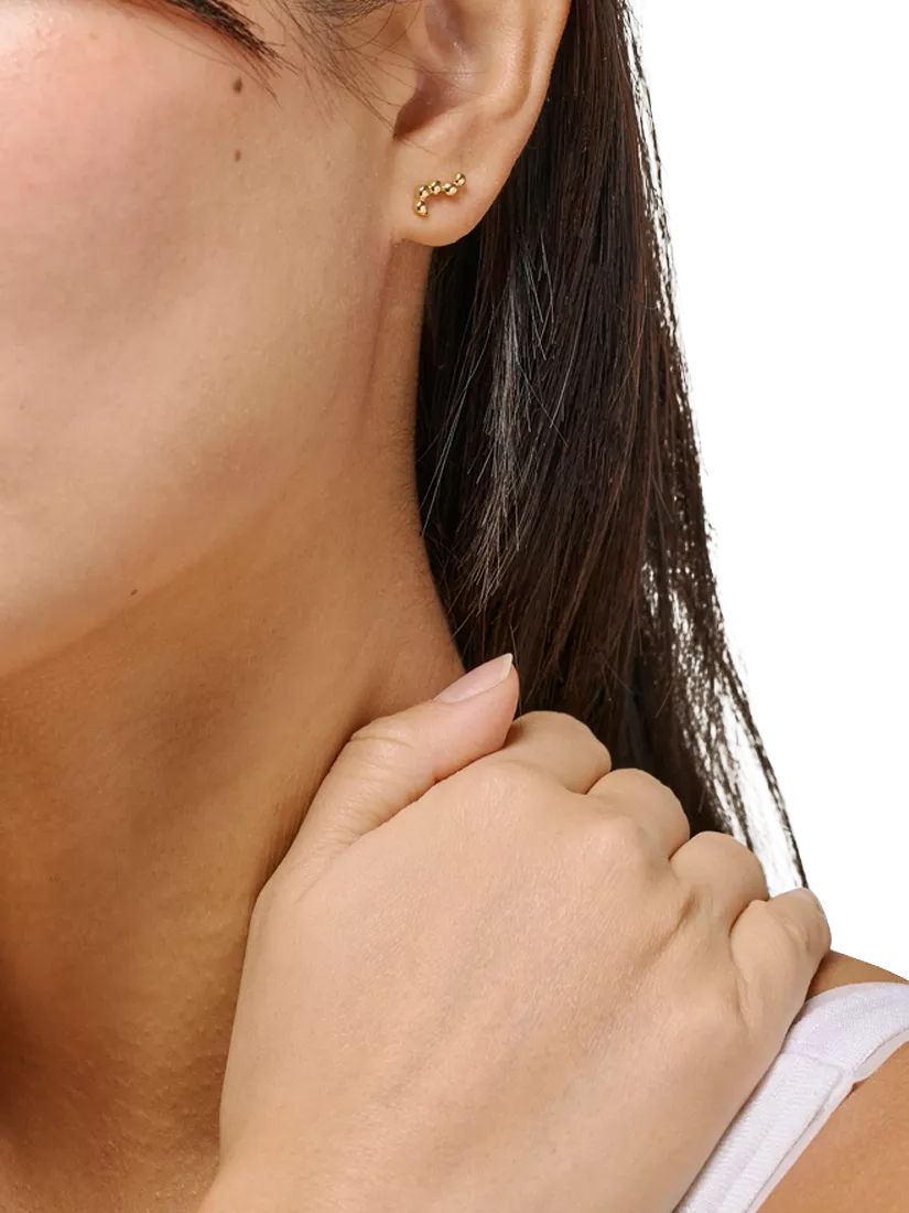 ENAMEL Copenhagen Nara long earrings yellow gold - British product