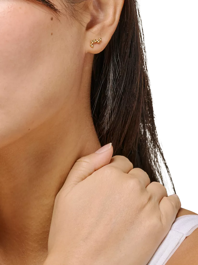 ENAMEL Copenhagen Nara long earrings yellow gold - British product