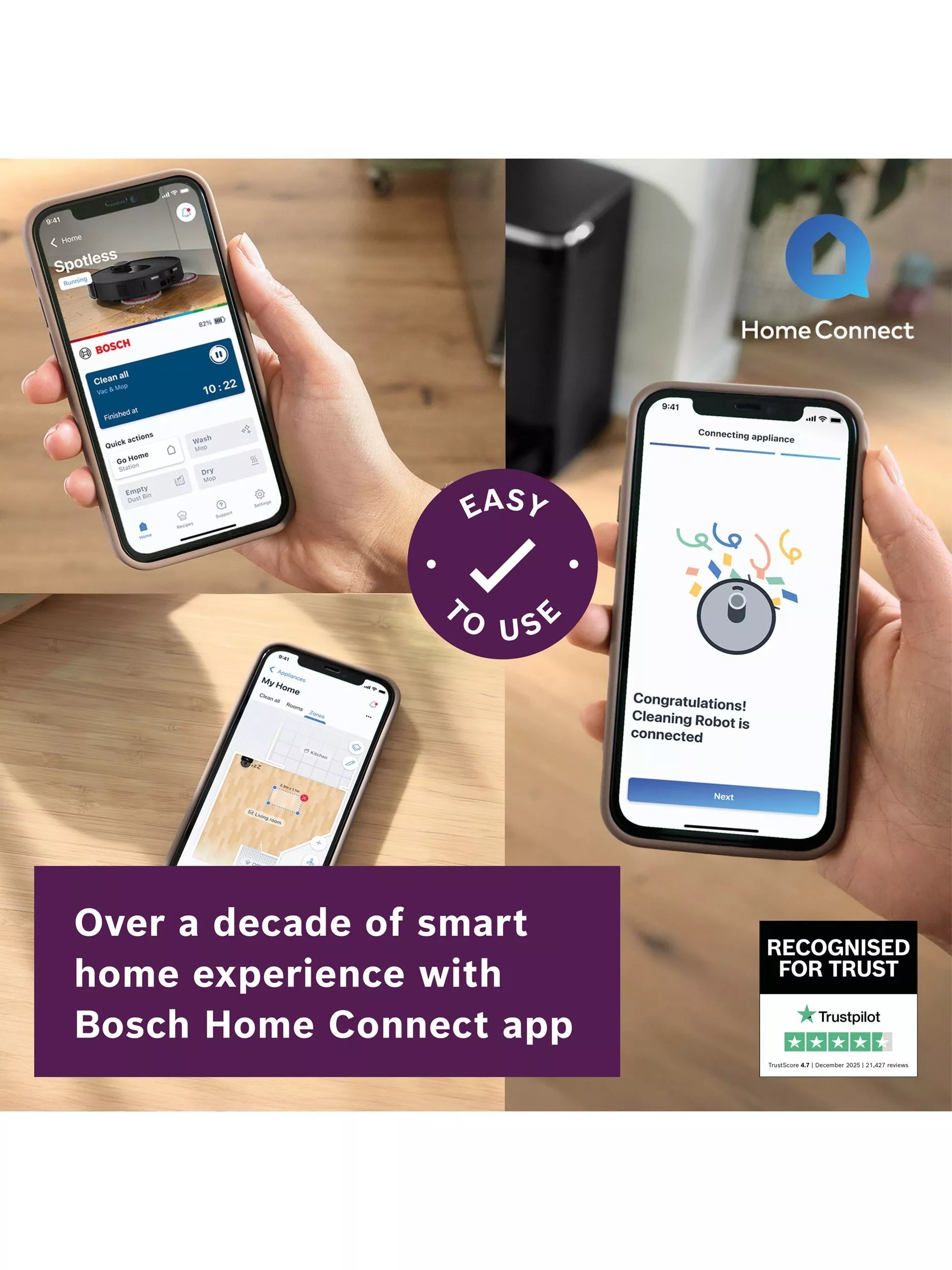 Bosch BCRDW3B robot vacuum cleaner (British brand)