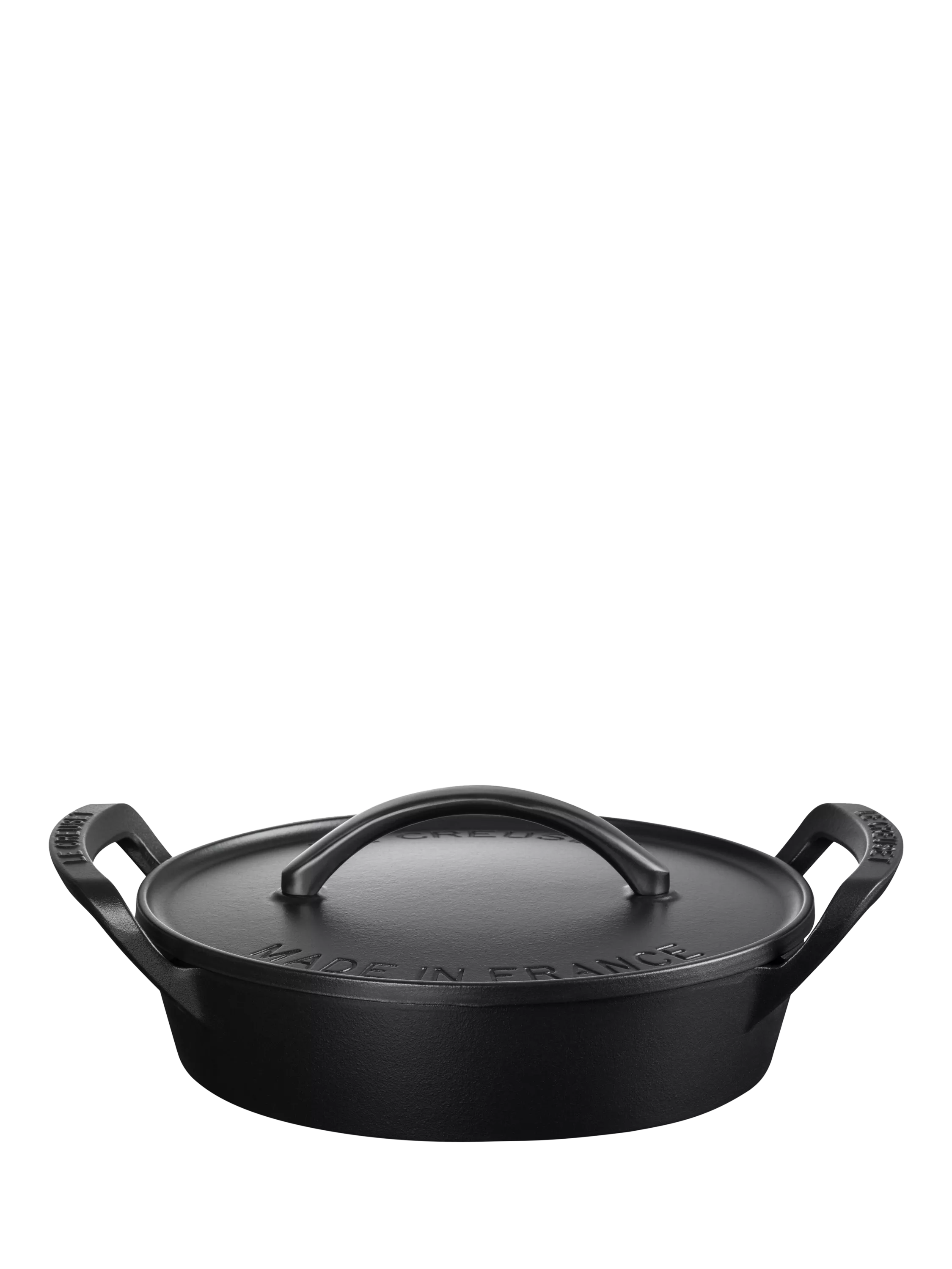 Le Creuset BBQ shallow casserole Matt Black 28cm, imported from the UK