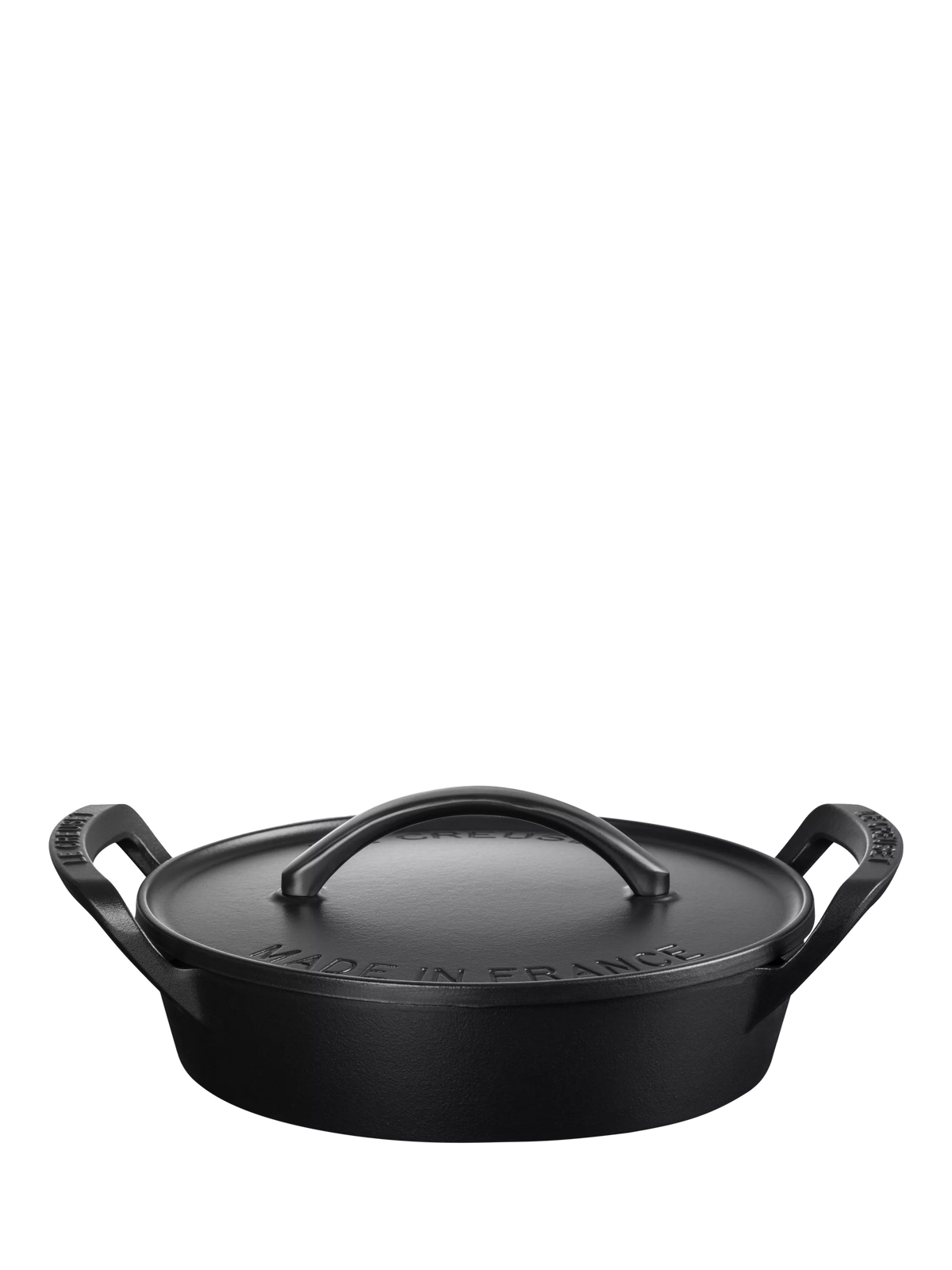 Le Creuset BBQ shallow casserole Matt Black 28cm, imported from the UK