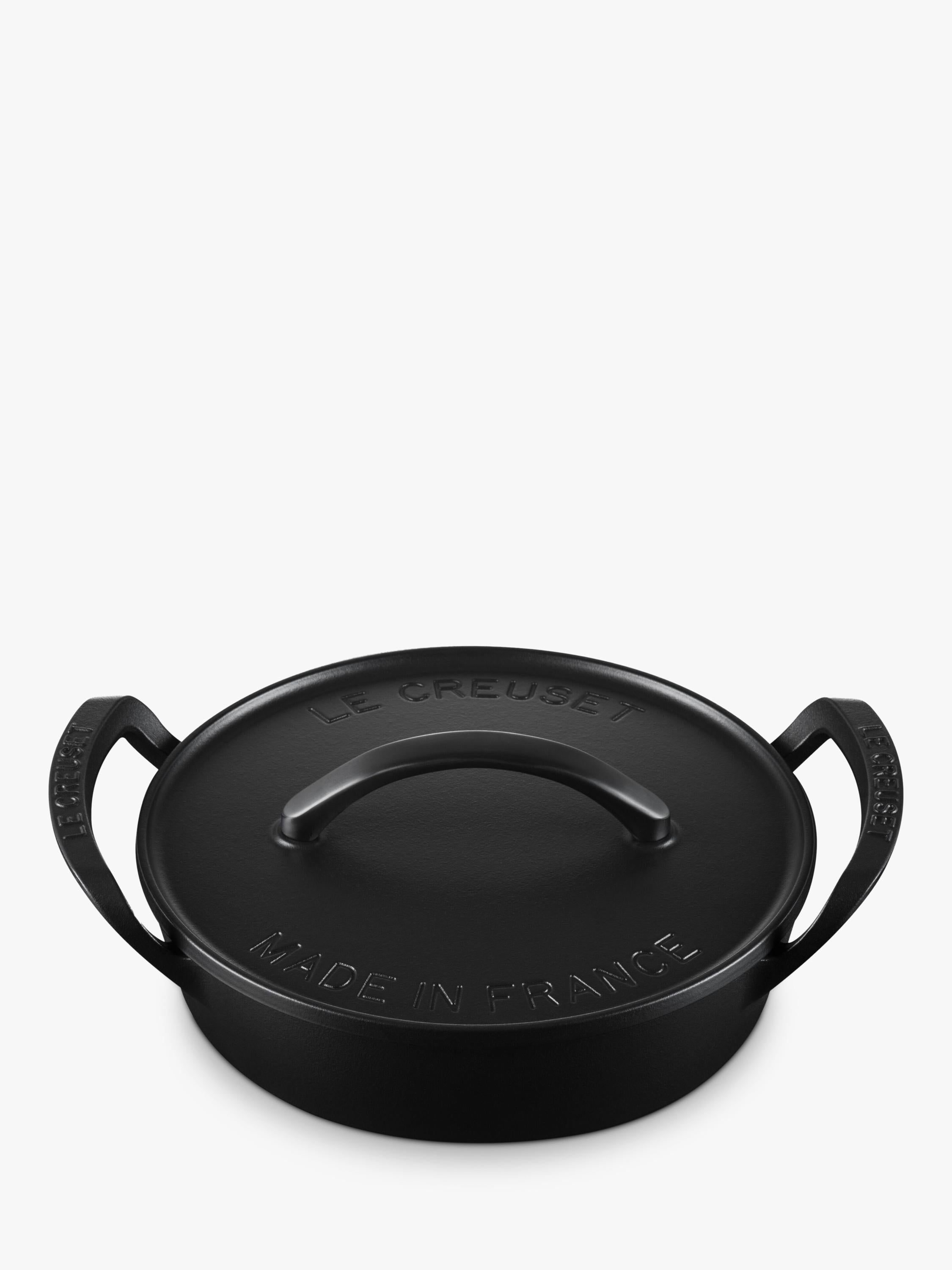 Le Creuset BBQ shallow casserole Matt Black 28cm, imported from the UK