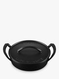 Le Creuset BBQ shallow casserole Matt Black 28cm, imported from the UK