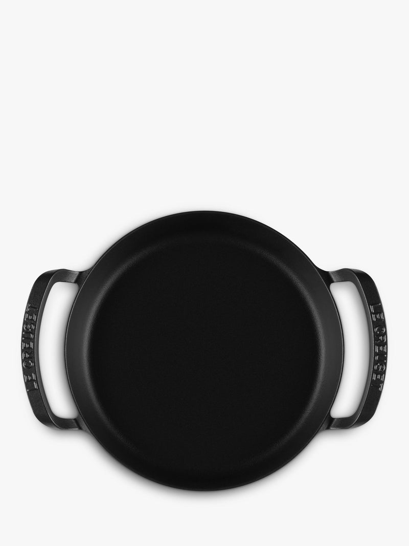 Le Creuset BBQ shallow casserole Matt Black 28cm, imported from the UK