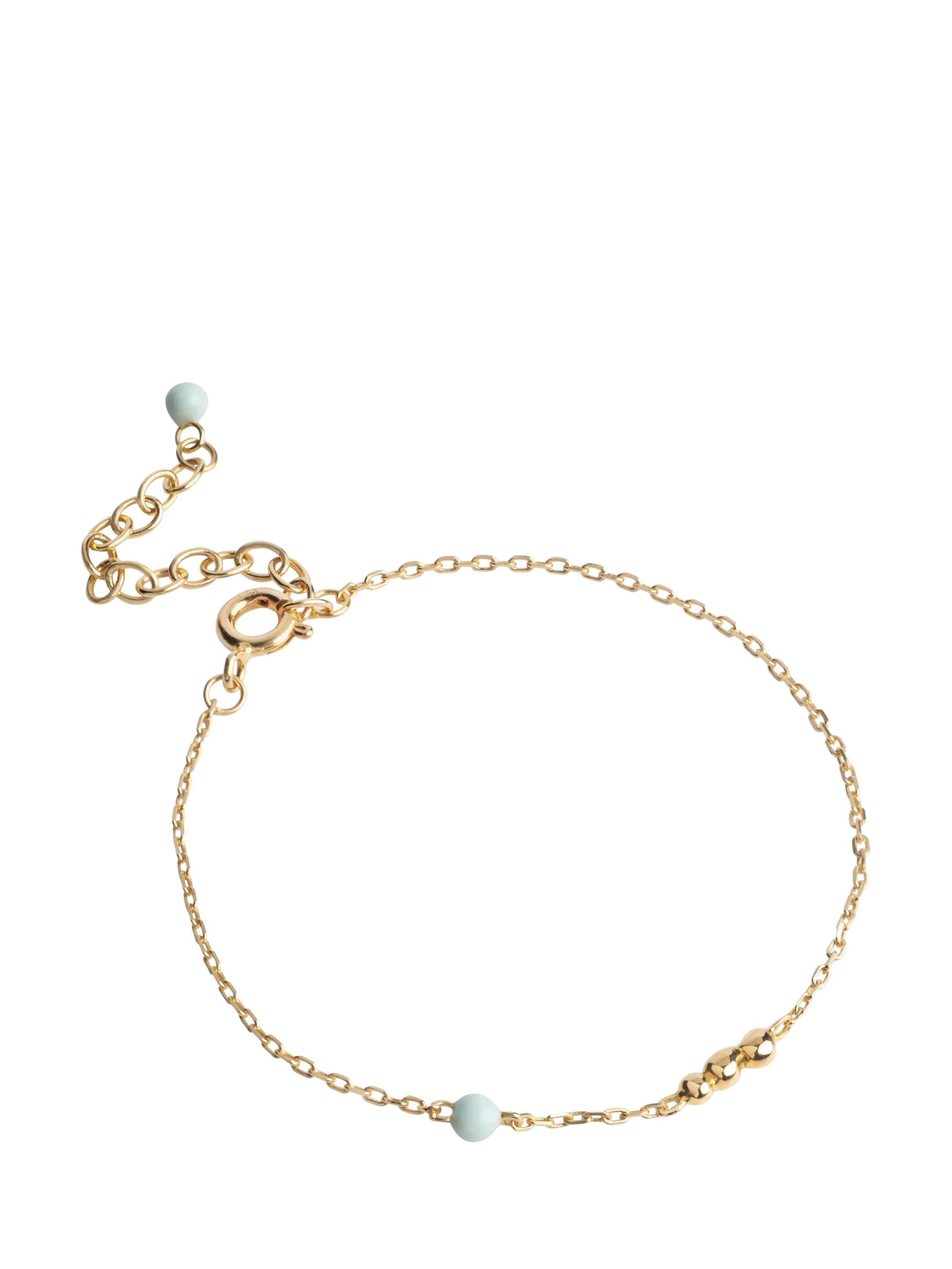 ENAMEL Copenhagen bead bracelet yellow gold mint, imported from the UK